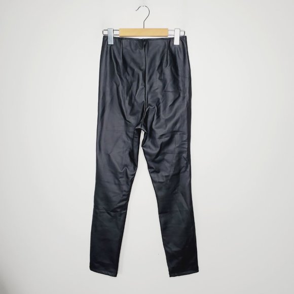 Gentle Fawn Pants Skinny High Rise Faux Leather Black S - Picture 4 of 10